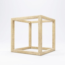 modern cube frame decoration architecture decor design figurine furnishings home interior model shaped shelf wivoca wood wooden 3d print model - Mito3D