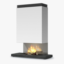 modern fireplace 3d architecture elements fire flame furnishings furniture heating model razor x stove vray warm 3d print model - Mito3D