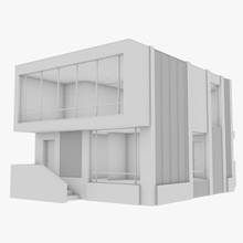 modern ev 12 iç + dış çıplak kemikleri sürümü mesken mimarlık karışım blender kemik bina çağdaş tasarım konut daha düşük model modernistler poly gerçek yapısı symmetria3d zaman sürüm 3d print model - Mito3D