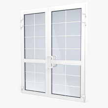 moderno puerta del pvc 2 en la arquitectura de balcón casement elementos entrada salida marco vidrio manija modelo nicemodels plástico perfil realista el umbral vinilo blanco ventana 3d print model - Mito3D