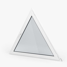moderno pvc ventana triangular en la arquitectura de balcón casement deltoides elementos marco vidrio modelo nicemodels plástico perfil realista el umbral triángulo vinilo blanco 3d print model - Mito3D