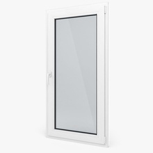 moderno ventana de pvc 1 en la arquitectura balcón casement clásico puerta elementos marco vidrio manija modelo nicemodels plástico perfil el umbral vinilo blanco 3d print model - Mito3D