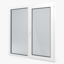 moderno ventana de pvc 2 en la arquitectura balcón casement clásico puerta elementos marco vidrio manija modelo nicemodels plástico perfil el umbral vinilo blanco 3d print model - Mito3D