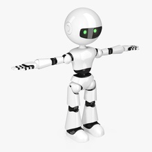 moderno robot 3d molier android carácter concepto lindo cyborg diseño droid de la fantasía futuro futurista mano humanos humanoide internacional máquina modelo plástico el robótica sci fi ciencia juguete vray 3d print model - Mito3D
