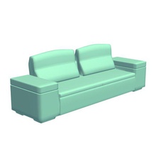 modern sofa v1 furniture printable lowpoly 3d print model - Mito3D