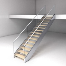 moderna de la escalera en arquitectura casazza3d elementos vidrio casa interior modelo moderno modo escaleras acero paso estructura 3d print model - Mito3D
