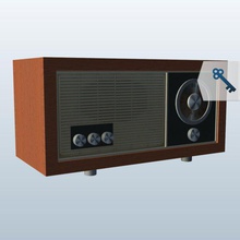 v1 modern masa radyosu üstü radyo elektronik yazdırılabilir lowpoly 3d print model - Mito3D