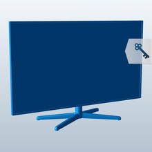 modern television set 1 v2 electronics printable lowpoly 3d print model - Mito3D