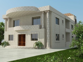 villa moderna 3d architettura bella edificio il design dettaglio esterno casa max modello mohammad rayyan scena piccola la pietra struttura ville 3d print model - Mito3D