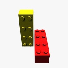 modular building blocks toys printable lowpoly 3d print model - Mito3D