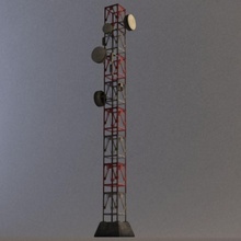 modular radio tower architecture henry600 industrial lower mast model poly structure 3d print model - Mito3D