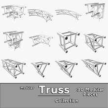 modular truss collection architecture beam building construct construction elements girder industial lip1996 max metal model nightclub parts piece roof stage steel structure support vray wall 3d print model - Mito3D
