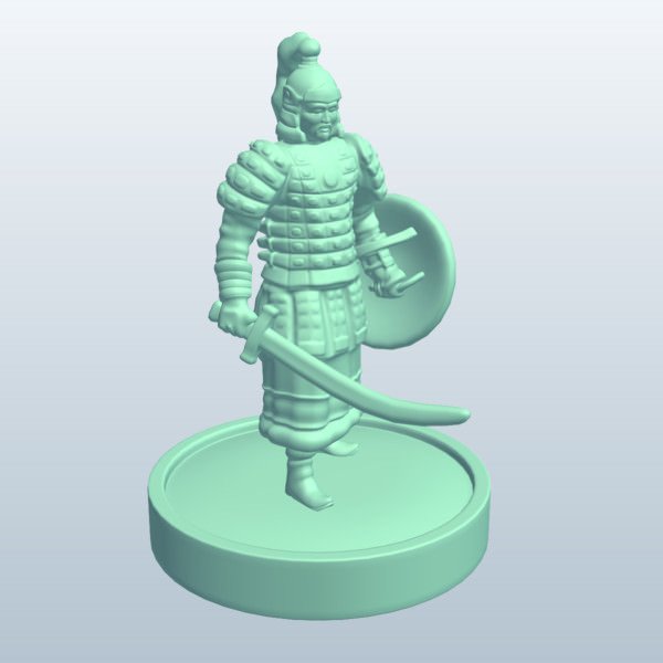 mongol guerreiro turco sabre v1 o pessoas printable lowpoly 3D print model - Mito3D