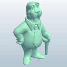monitor classywalrus v1 figurine classy walrus animals printable lowpoly 3d print model - Mito3D