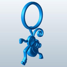 maymun ring 2 v2 asılı yüzük fob öğeleri yazdırılabilir lowpoly 3d print model - Mito3D