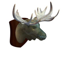moose v2 mounted head decorations printable lowpoly 3d print model - Mito3D