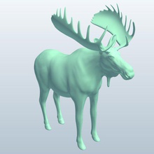 moose v3 l'orignal animaux imprimable lowpoly 3d print model - Mito3D