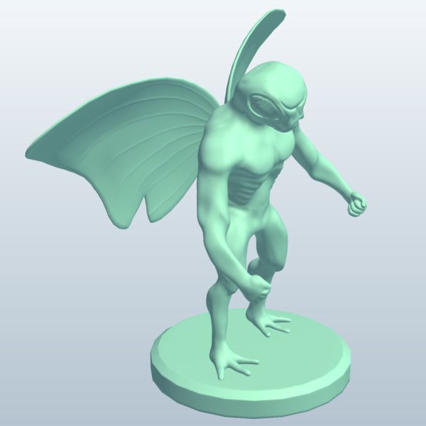 mothman v2 mítico criaturas printable lowpoly míticas 3D print model - Mito3D