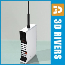 motorola dynatac 8000x 3drivers 3dr023 call cell century communicate electronics history interior invention mobile old phone portable retro spoke talk telephone xx 3d print model - Mito3D