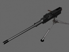 montiert 50 cal browning Waffen 3d print model - Mito3D