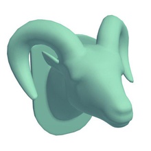mountedbighornsheephead v1 mounted big horn sheep head decorations printable lowpoly 3d print model - Mito3D