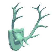 mountedelkantlers v1 montiert elk Geweihe Dekorationen bedruckbar ist lowpoly 3d print model - Mito3D