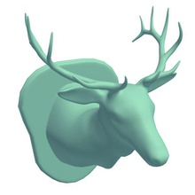 mountedelkhead v1 mounted elk head decorations printable lowpoly 3d print model - Mito3D