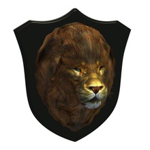 mountedlionhead v2 mounted lion head decorations printable lowpoly 3d print model - Mito3D