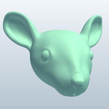 mouse v5 del testa animali stampabile lowpoly 3d print model - Mito3D