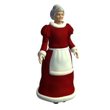 mrsclaus v2 mrs claus people printable lowpoly 3d print model - Mito3D