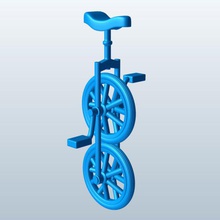 multi rodas monociclo v1 multiwheeled transporte printable lowpoly 3d print model - Mito3D
