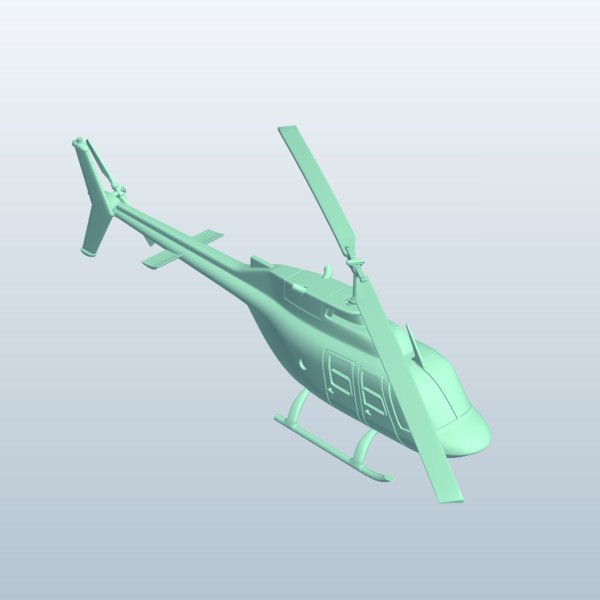 Mehrzweck-utility helicopter v1 Mehrzweck utility Hubschrauber Flugzeug bedruckbar ist lowpoly 3D print model - Mito3D