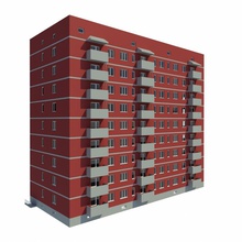 edificio multipiano 3d architettura estate casa maslov3d modello pluripiano vero struttura 3d print model - Mito3D