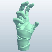 la momia de mano v1 mítico criaturas imprimible lowpoly míticas 3d print model - Mito3D