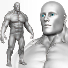 muscular man 3 zbrush sculpt anatomy athletic big body bodybuilder box character dannan giant guys head hero human male mma model people powerful realistic strong super vascular 3d print model - Mito3D