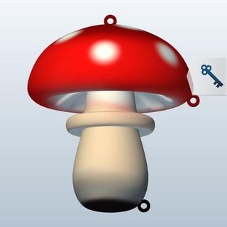 mushroom v1 fishing lure gear printable lowpoly 3d print model - Mito3D