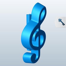 musical note v1 bike spoke clip toys printable lowpoly 3d print model - Mito3D