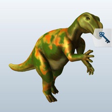 muttaburrasaurus v1 dinozorlar yazdırılabilir lowpoly 3d print model - Mito3D