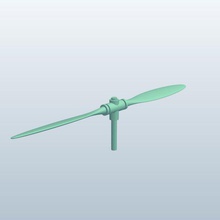 n2s234 stearman propeller v1 de la hélice vehículo partes imprimible lowpoly las piezas del 3d print model - Mito3D