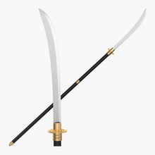 naginata Japon kutup silah 3d molier ashigaru Asya bıçak Çin kesme uluslararası Japonya ko melee model nihonto ninja samuray mızrak kılıç V-ray'in savaşçı yari 3d print model - Mito3D