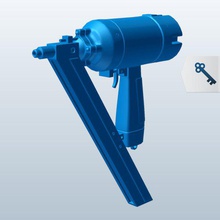 nail gun v1 tools equipment printable lowpoly 3d print model - Mito3D