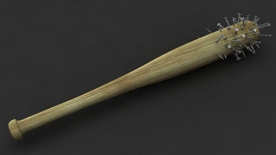 nailed baseball bat blunt deijardon killer melee model nail sport weapon zombie 3d print model - Mito3D