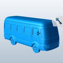 nanny van v2 i veicoli stampabile lowpoly 3d print model - Mito3D