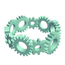 napkinring gears v1 napkin ring household items printable lowpoly 3d print model - Mito3D