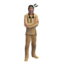 native american v2 male people printable lowpoly 3d print model - Mito3D