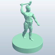 native american warriorstone club v1 warrior stone people printable lowpoly 3d print model - Mito3D