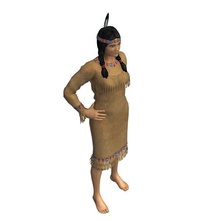 nativeamericanfemale v2 native american female people printable lowpoly 3d print model - Mito3D