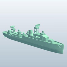 naval ship destroyer italy v1 italian weapons armor printable lowpoly 3d print model - Mito3D