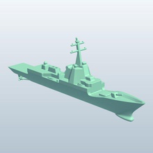 navalshipfrigatespain v1 Spanisch naval Fregatte Waffen Rüstung bedruckbar ist lowpoly Waffen, 3d print model - Mito3D