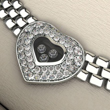 la collana accessorio aeche carattere vestiti diamante gemme gemma gioielli modello collane ornamento ciondolo disco di platino s argento bianco donna 3d print model - Mito3D
